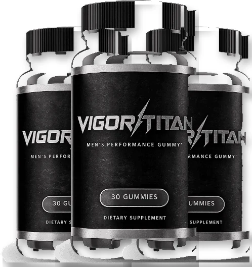 VigorTitan 3-bottle men's performance gummy package